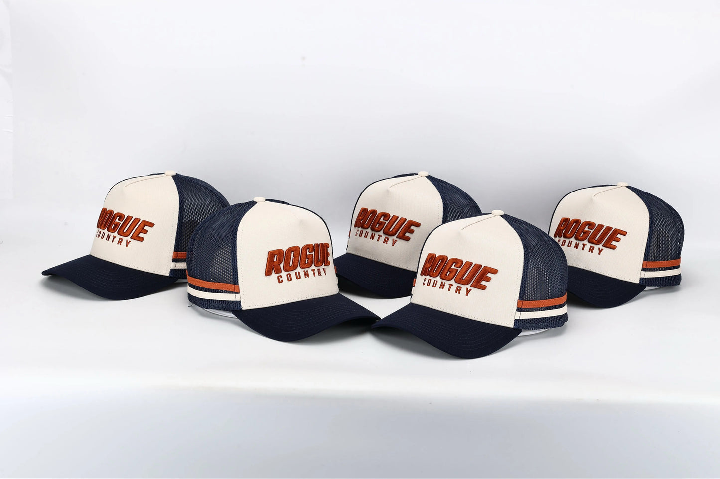 RC trucker hat- Navy/Rust/Cream