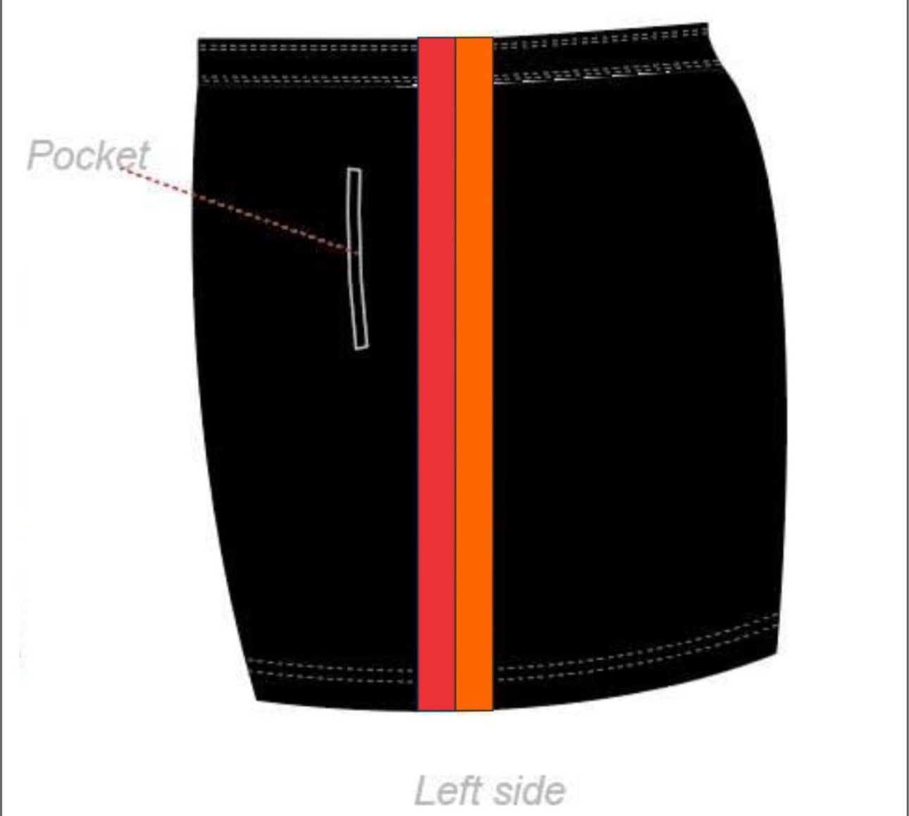 RC footy shorts- Yabbie Christmas edition (with zip pockets)