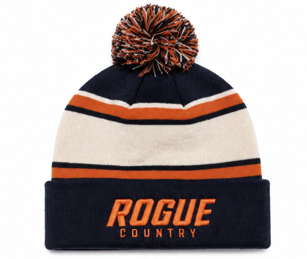 RC beanie- navy/rust/cream