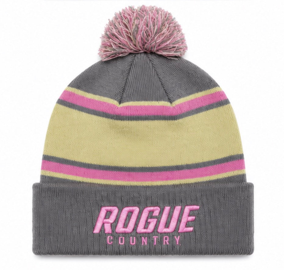 RC beanie- grey/pink/buttercream