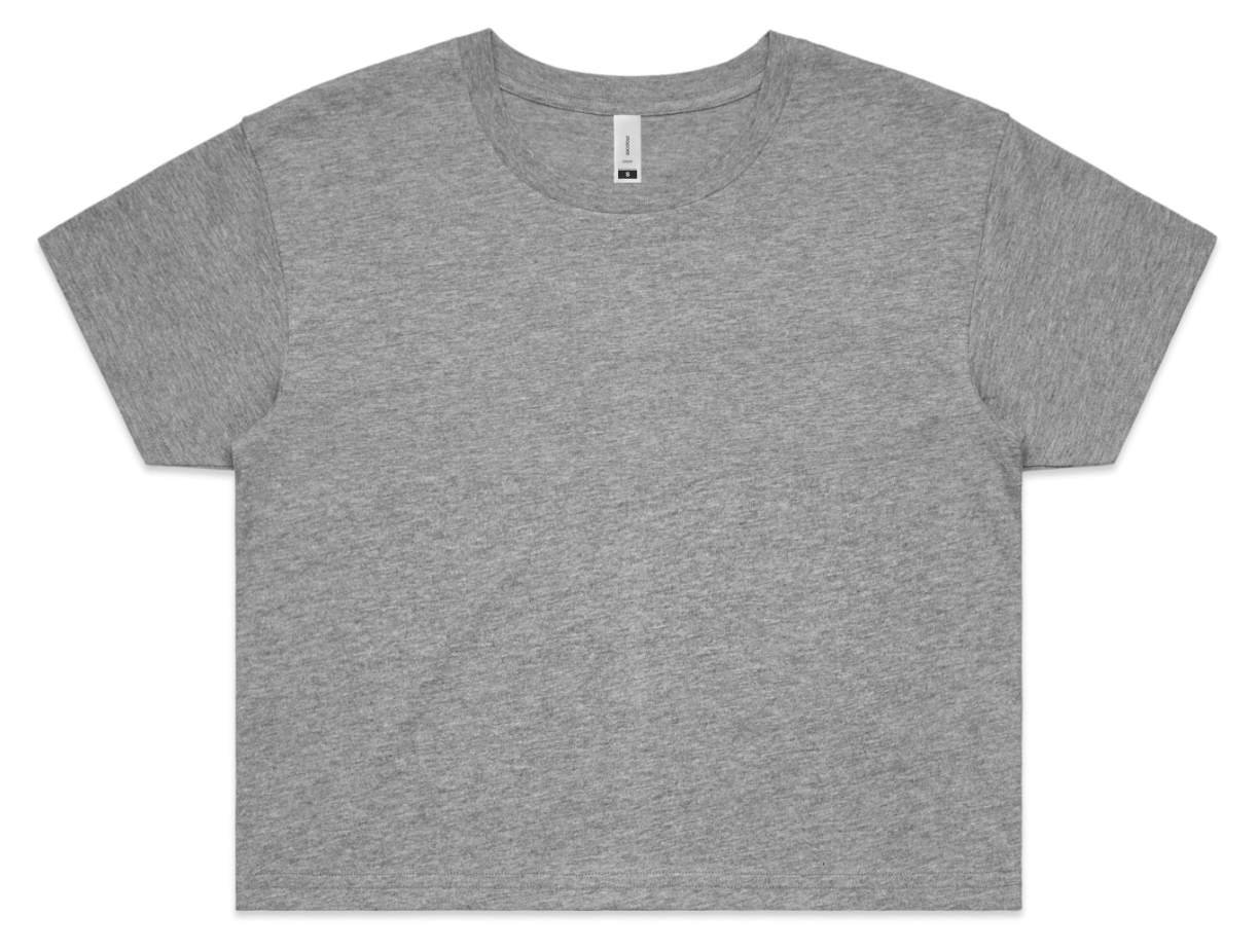 Womens RC crop tee- Light grey PRE-ORDER