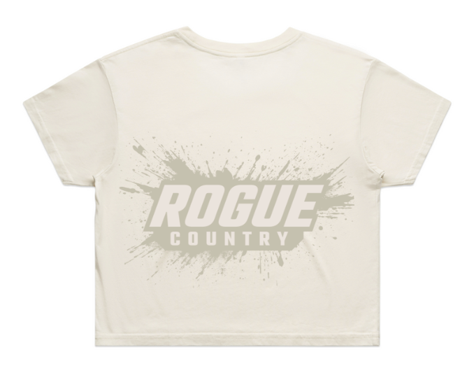 Womens RC crop tee- Ecru PRE-ORDER