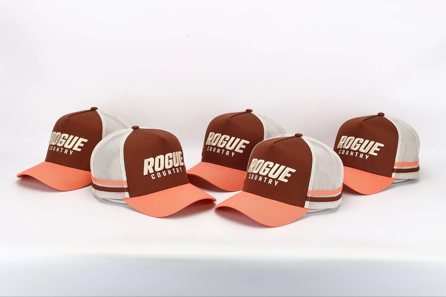 RC trucker hat- Brown/Peach/Cream
