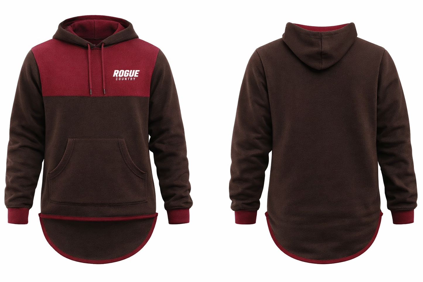 Unisex RC shearing hoodie- brown/maroon