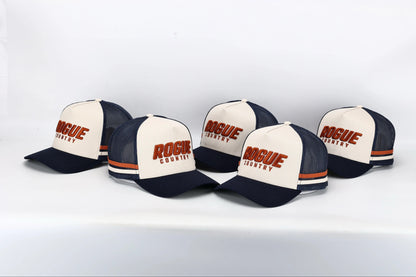 RC trucker hat- Navy/Rust/Cream