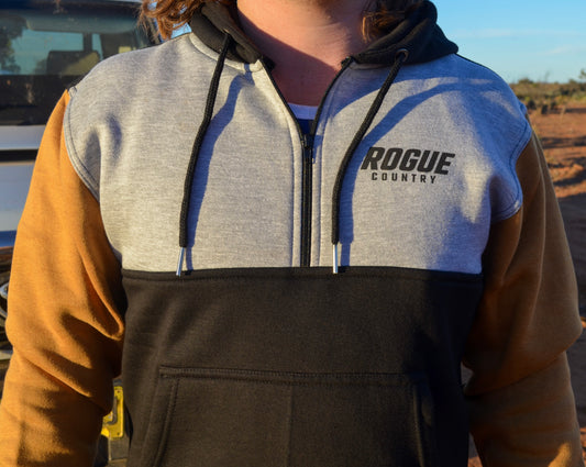 Unisex RC Shearing hoodie- tan/grey/black PRE-ORDER