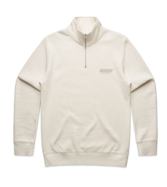 Unisex Joey 1/4 Zip Crew- Ecru PRE-ORDER