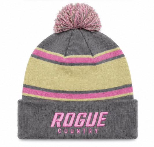 RC beanie- grey/pink/buttercream