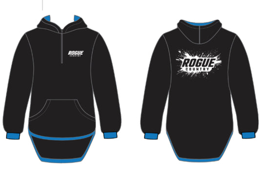 Unisex RC Shearing hoodie- Black/blue trim PRE-ORDER