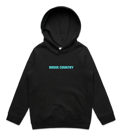 Kids RC hoodie- Black/aqua PRE-ORDER