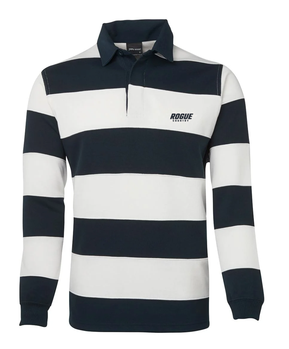 Unisex Isa Rugby Top- White/navy PRE-ORDER