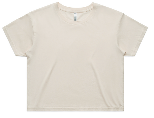 Womens RC crop tee- Bone PRE-ORDER