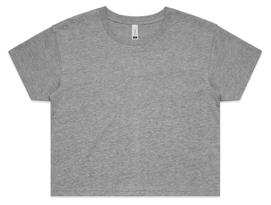 Womens RC crop tee- Light grey PRE-ORDER