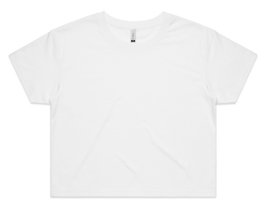 Womens RC Crop tee- White PRE-ORDER