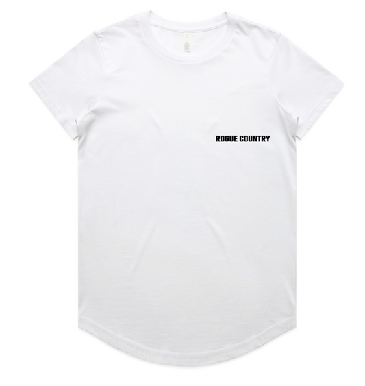 Womens RC curve tee- White PRE-ORDER