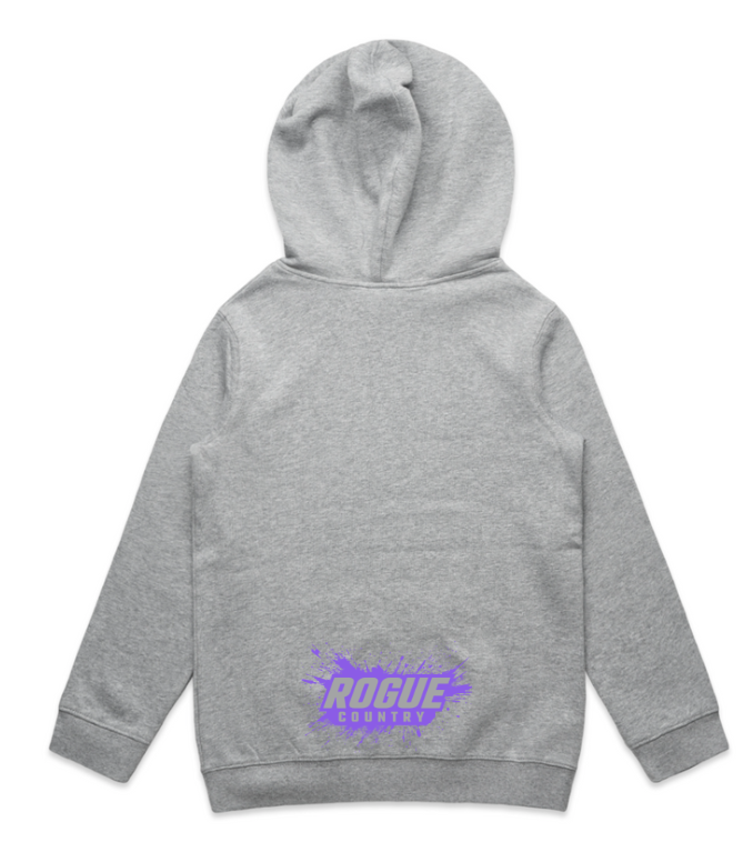 Kids RC hoodie- Light grey/purple PRE-ORDER