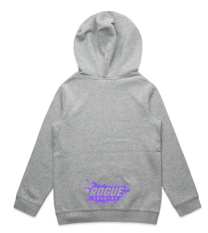 Kids RC hoodie- Light grey/purple PRE-ORDER