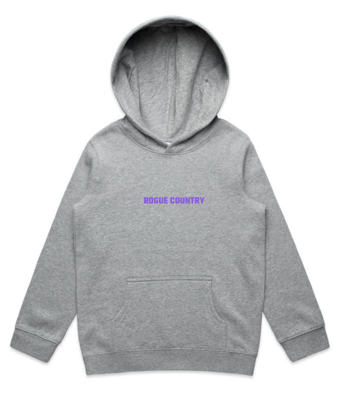 Kids RC hoodie- Light grey/purple PRE-ORDER